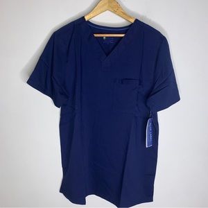 Blue Label‎ By Healing Hands Medium Blue Scrub Top CPS12